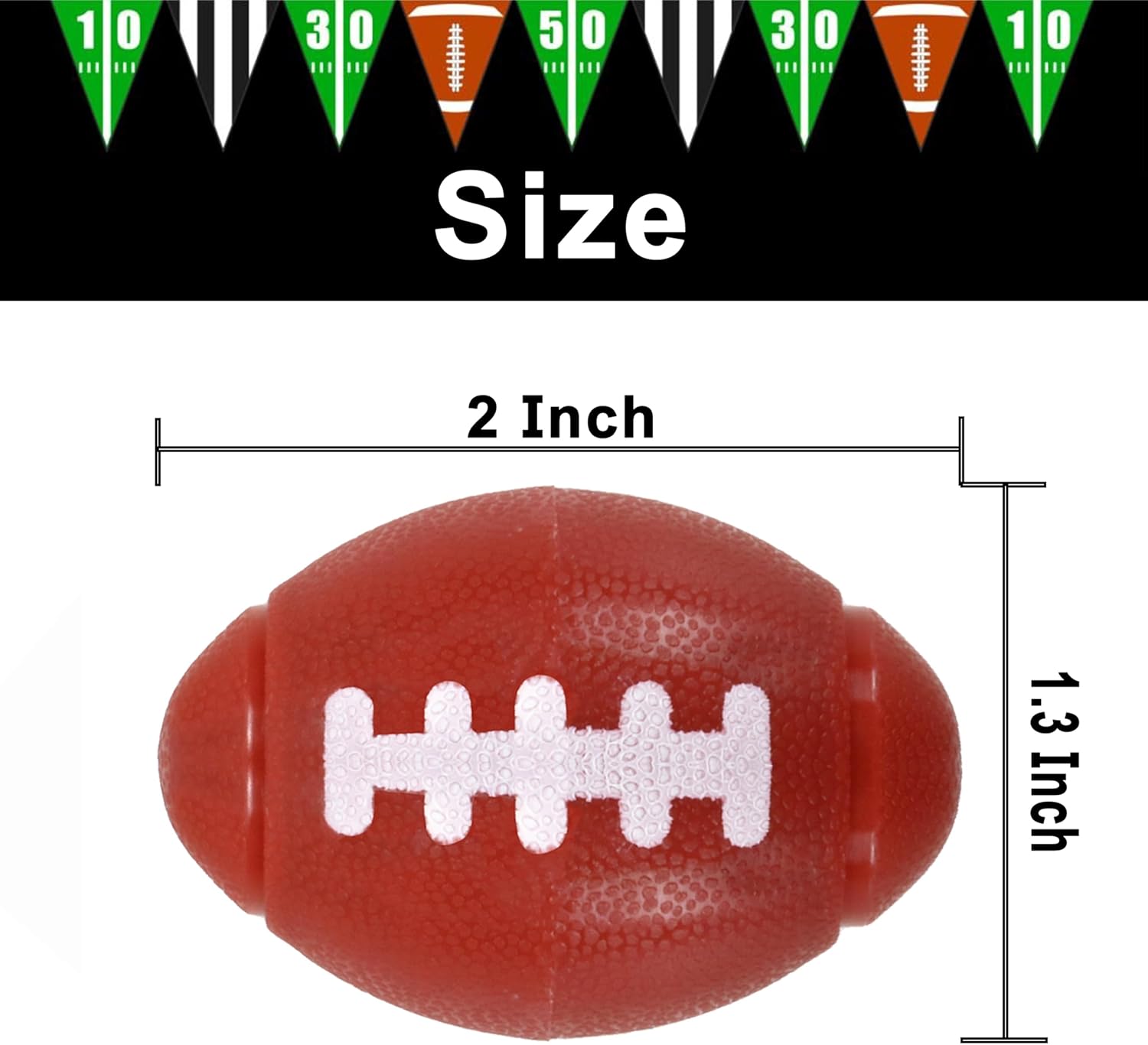 GIFTEXPRESS Football Fidget Spinners - 36 Piece Brown Color Kids 2 Party Favor Toys - Bulk Mini Foot Ball Stress Toy for Boys & Girls Birthday Gift